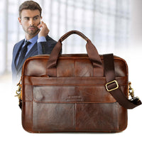 Men Genuine Leather Vintage Handbag Business Shoulder Bag Briefcase Messenger OH66