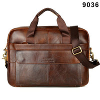 Men Genuine Leather Vintage Handbag Business Shoulder Bag Briefcase Messenger OH66