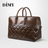 DIMY Hand Patina Dutch calfskin Mens Briefcase Genuine Leather Fashion travel Bag Handbag Male Business Tote Bags Laptop 15 Zip