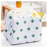 Functional Pattern Cooler Lunch Box Portable Insulated Canvas Lunch Bag Thermal Food Picnic Lunch Bags For Women Kids